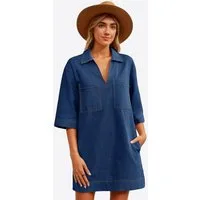Imily Bela Jeanskleid Damen Freizeitkleidung (Packung, 1-tlg., 1per-Pack) Denim