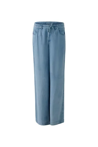 Oui - Hose THE PALAZZO darkblue denim - Gr. - 34