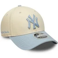 New Era Baseball Cap New York Yankees New Era MLB Side Script 9Forty M-Crown Cap Beige Hell (1-St)