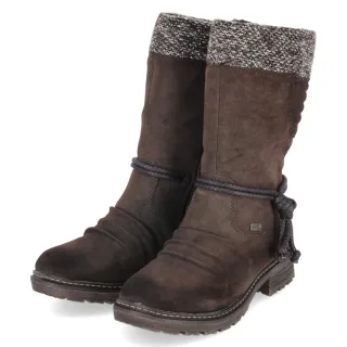 Rieker Winterstiefel - Gr. 36 - Braun - Textil & Synthetik