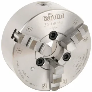 ELMAG RÖHM-Dreibacken Drehfutter DM 160, DIN 55029 Stahlkörper, Camlock - 88940
