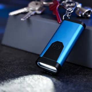 Bikight X619 COB Keychain Flashlight USB-C Rechargeable Mini Pocket EDC Light 9 LED Small Emergency Work Light with Alar