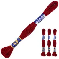 maDDma 3 Docken Stickgarn Sticktwist Stickgarn, 8 m, 3392 dunkelrot
