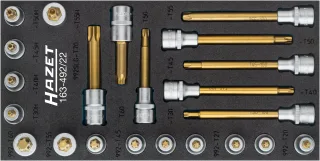 HAZET TORX® Schraubendreher-Steckschlüsseleinsatz Satz Einlage 22-teilig - 163-492/22