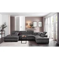 OTTO home Wohnlandschaft Alberto U-Form, B: 350cm, auch in Leder, mit Kopfteilverstellung, wahlweise mit Schlaffunktion