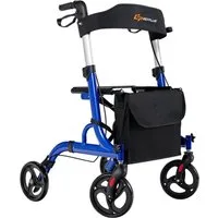 COSTWAY Rollator, mit Sitz & höhenverstellbaren Griffen, bis 150kg, faltbar