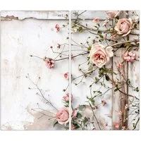 Primedeco Herd-Abdeckplatte Herdabdeckplatte Spritzschutz aus Glas Rosenblüten Eleganz, Glas, (2 tlg)