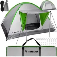 Trizand Gruppenzelt Campingzelt Montana, Personen: 4 (Spar-Set, 1 tlg., mit Transporttasche), Iglu-Zelt, das zusammengeklappte Zelt bequem zu tragen