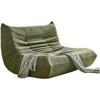 MODFU Sofa Klappbares Einzelsofa, Teddy-Samt Sofa für maximalen Komfort - Hochwertiger Stoff 1 Teile, Ergonomische Unterstützung - Ideal für Wohnzimmer