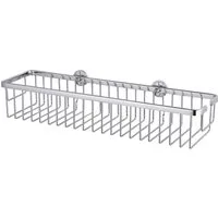 tesa Duschablage ALUXX Duschablagekorb ohne Bohren - 9,2 cm : 45,0 cm : 12,5 cm, Packung 1-tlg., selbstklebendes Hängeregal - für Bad & Dusche - silber glänzend