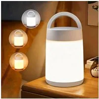 Luckice Nachttischlampe Nachtlampe für die Kinder, Nachtlicht für die Kinderzimmer, Nachtlicht, Stilllicht und Einschlaflicht in einem, Sanftes, warmes Licht für nächtliches Füttern und Aufstehen