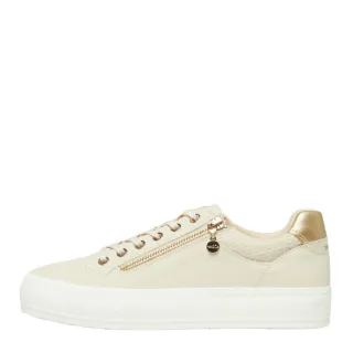 s.Oliver Red Label - Sneaker mit Reißverschluss beige - Gr. - 37