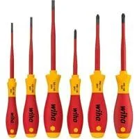 Schraubendreher-Set SoftFinish electric slimFix, 6-teilig rot/gelb