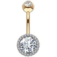 Taffstyle Bauchnabelpiercing Banane Piercing Stecker Chirurgenstahl Doppel Multi Kristalle (Piercing Banane mit Multi-Kristall aus Chirurgenstahl in 3 Farben), Bauchnabelpiercing Bauchpiercing Banane Stecker Anhänger Glitzer