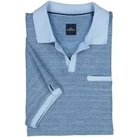 Engbers Poloshirt Herren Polo-Shirt meliert, Mittelblau