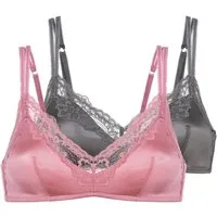 Dorina Bralette Origins Shiny Micro mit zarter Spitzenborte, glänzend, verstellbare Träger
