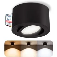 SSC-LUXon LED Aufbaustrahler CELI-1BM LED Aufbauspot schwarz 6W dimmbar warm neutral kalt Spot, Neutralweiß, Warmweiß, Tageslichtweiß