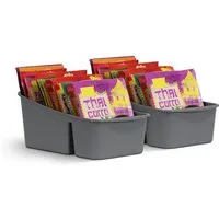 Pro Home Küchenorganizer-Set mit 3 Fächern, (2-tlg), Aufbewahrungsbox für Tütensuppen, Gewürze. Ordnungssystem