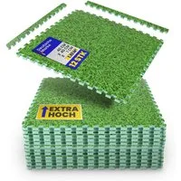 Bestlivings Bodenschutzmatte Grasoptik, Packung, 12-St., Puzzlematte 40x40x1cm, inkl. Rand - modular und flexibel erweiterbar