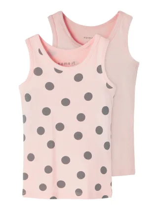 NAME IT - NMFTANK TOP 2P STRAWBERRY CREAM DOT NOOS strawberry cream - Gr. - 86