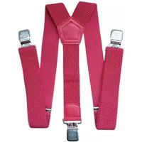 Ware aus aller Welt Hosenträger rot starke Y Hosenträger 40 mm breit mit starke Krallenclips
