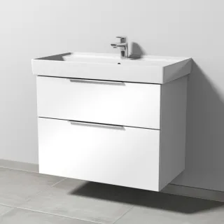 Sanipa 3way Waschtischunterbau zu Villeroy & Boch Collaro Waschtisch mit 2 Auszügen, Weiß-Glanz UF83678