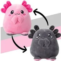Corimori Kuscheltier Stimmungskuscheltier, 16cm Plüschtier zum Wenden, Einhorn oder Axolotl (Packung, Geschenk), Axolotl 18cm Reversible, Wendeplüschtier, Mood, Geschenkidee
