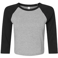 Bella Langarmshirt bauchfreies Damen Langarmshirt - 3/4 Raglan Shirt für Frauen Gr. XS bis XXL