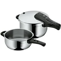 WMF Schnellkochtopf WMF Schnelltopf Perfect 4,5 l + 3,0 l, Cromargan® Edelstahl rostfrei 18/10 (2-tlg)