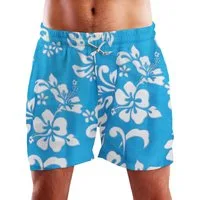 King Kameha Badeshorts Hibiscus Funky Hawaii Bade-Shorts Mesh-Einsatz Verschluss Kordelzug Mit integriertem Mesh-Innenslip für extra Komfort
