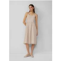 QS Midikleid Kleid Spaghettiträger-Kleid aus Baumwolle mit Schleife am Rücken
