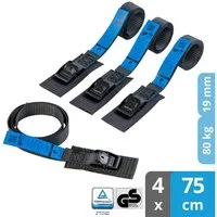 valonic Spanngurt Spanngurte Klemmschloss SG-100-075 (4 Stück, 75cm, 19mm) - ANT (4-St)