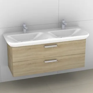 Artiqua 413 Waschtischunterschrank für MyDay 135430 Castello Eiche quer NB, 413-WU2L-K78-7134-426 413-WU2L-K78-7134-426