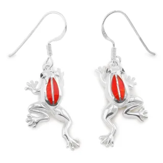 Frosch Ohrringe aus 925 Silber