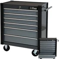TRUTZHOLM Werkstattwagen Werkzeugwagen Trutzi Rollcontainer Werkstattwagen Werkzeugaufbewahrung, auf Rollen, 0-tlg. Werkzeugset, 6 Schubladen,78x64 cm,Grau