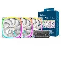 AX120 PWM 120x120x25, Gehäuselüfter weiß, 3er Pack, 120 mm
