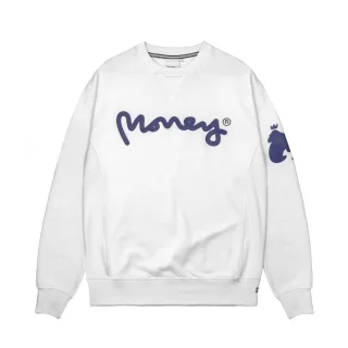 Money - Sweatshirt für Herren/Damen Unisex, Logo, Jerseyware, Langärmlig (Weiß)