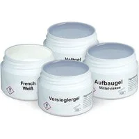 GS-Nails UV-Gel Set 4 x 15ml French Weiß, Mit Gilbschutz
