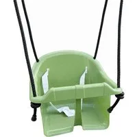 TikTakToo Babyschaukelsitz mit Sicherheitsbügel und Anschnallgurt, höhenverstellbar-Pastellgrün, für flexible Anpassung an verschiedene Aufhängungen