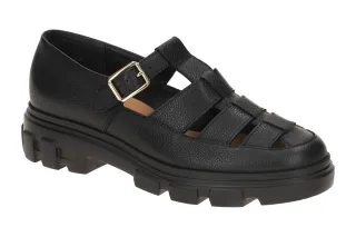 Paul Green 1204-049 Schwarz Damen Slipper Plateau R?mer Stil Echtleder Blocka...
