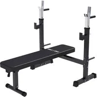 GORILLA SPORTS Hantelbank Hantelbank mit Ablage in Schwarz, (1-tlg)
