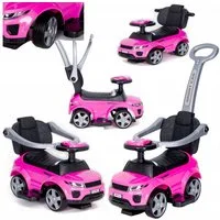 COIL Rutscherauto Babyrutscher, Kinderauto, Schiebeauto, 3in1, mit Druckgriff, interaktives Lenkrad, Musik- und Hupenknöpfe, ab 12 Monaten