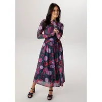 Aniston SELECTED Midikleid in Mesh-Qualität und floralem Batik-Musterung