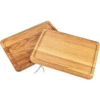 Holz Frank Schneidebrett Schneidebrett mit Saftrille aus Eiche geölt - 35 x 25 x 2,1 cm, Holz, (1-St)