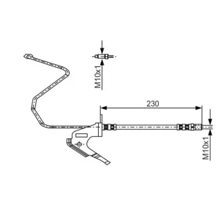 Bosch Bremsschlauch hinten links Opel Astra Combo