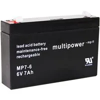 Multipower Multipower Blei-Akku MP7-6 Pb 6V / 7Ah Faston 4,8 Bleiakkus