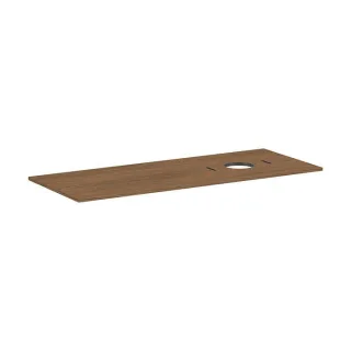 hansgrohe Xilesa E Konsole 54279550 1375x550mm, ohne Hahnloch, Ausschnitt rechts, Eiche Kaschmir