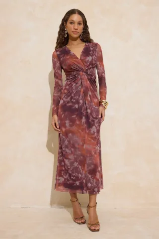 Abstrakt Maxi Long Chic/Nachtkleid für Damen