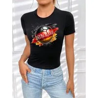 RMK T-Shirt Damen Shirt Top Trikot Fan Fußball Deutschland Germany EM WM 2024 aus Baumwolle