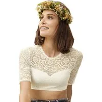 Nina Von C. Dirndlbluse Spitzen Bluse 'Martha' Traditionell 16463893, Cha